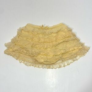 Baby Gap Light Yellow Ruffled Skirt 3 6 Months Sheer Diaper Cover